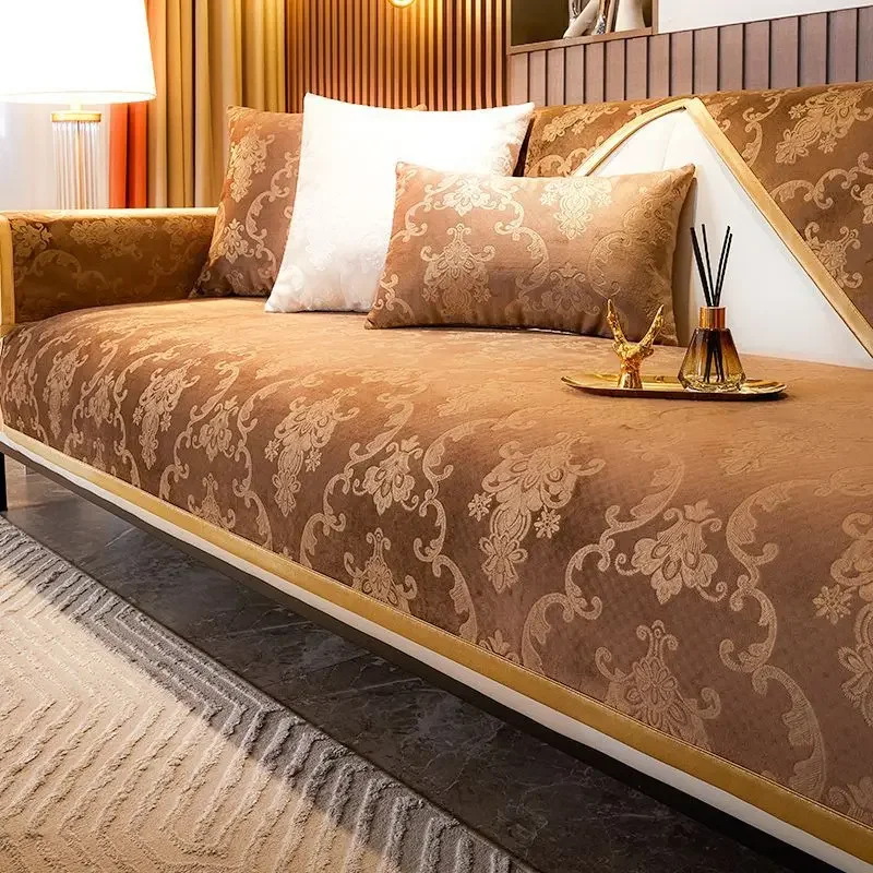 Luxury Bronzing Sofa Cover for Living Room All Inclusive Non-Slip Sofa Cushion Mat Couch Towel Sectional Couch Cover Home Decor 4