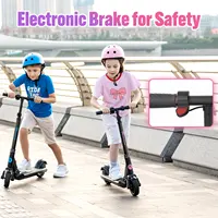 EVERCROSS Electric Scooter Kids, Foldable Scooter for Kids Ages 6-12, 9.3 MPH & 5 Miles, LED Display, Colorful LED Lights, UL 5