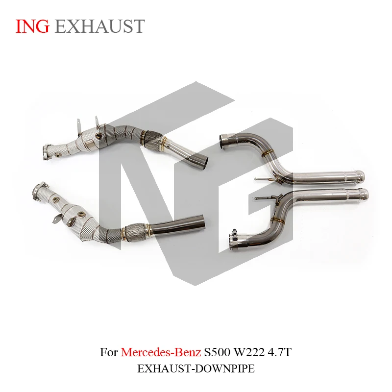ING 배기 성능 캣리스 헤더 다운파이프, 메르세데스 벤츠 S500 W222 4.7t 깍지 엔진 튜브, ss304, 무료 배송 파이프