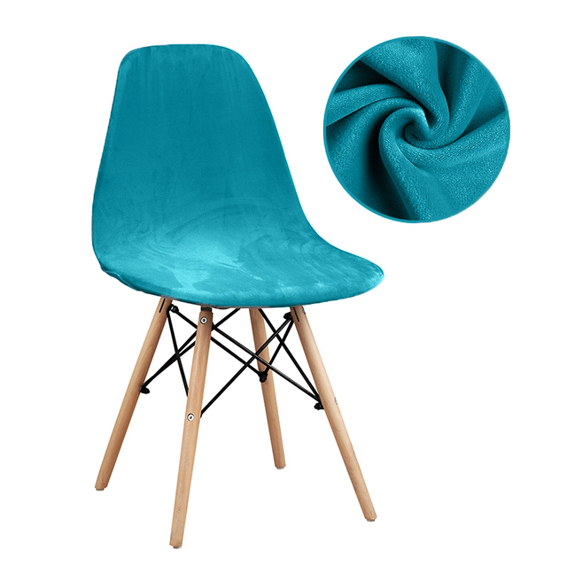 Pcs Velvet fabric Bar Chair Cover Washable Removable Seat Cover Armless Shell Chair Covers for Banquet Home Hotel