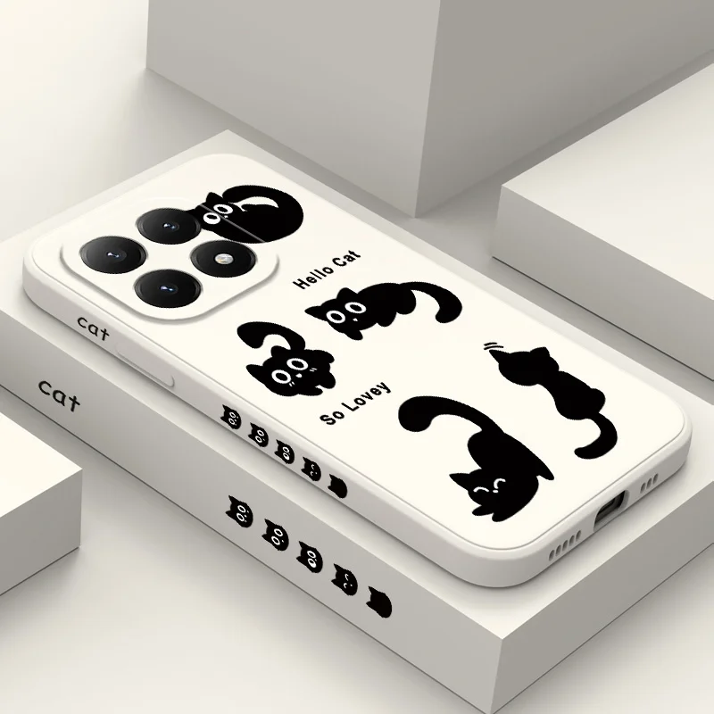 Black Cat Silicone Phone Case Cover