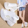 Women's Sandals 2022 Summer Wedge Heel Elastic Cloth Cover Foot Ladies Sandals Thick-soled Fashion Trifle Elevation Casual Shoes 3