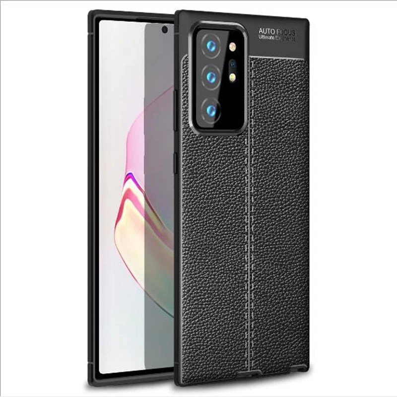 

100pc Shockproof Case for Samsung S21 S20 Ultra S10 Plus Leather texture silicone Phone Back Cover for Galaxy S21 Note 20 10 Pro