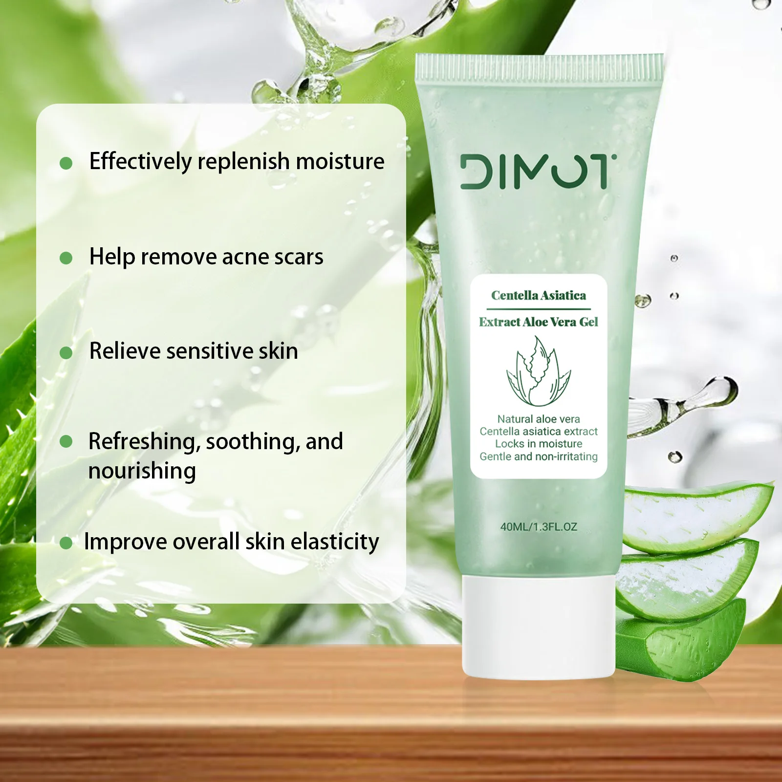 جل DIMOT Aloe Vera لمرطب الوجه مناسب لتهدئة البشرة...