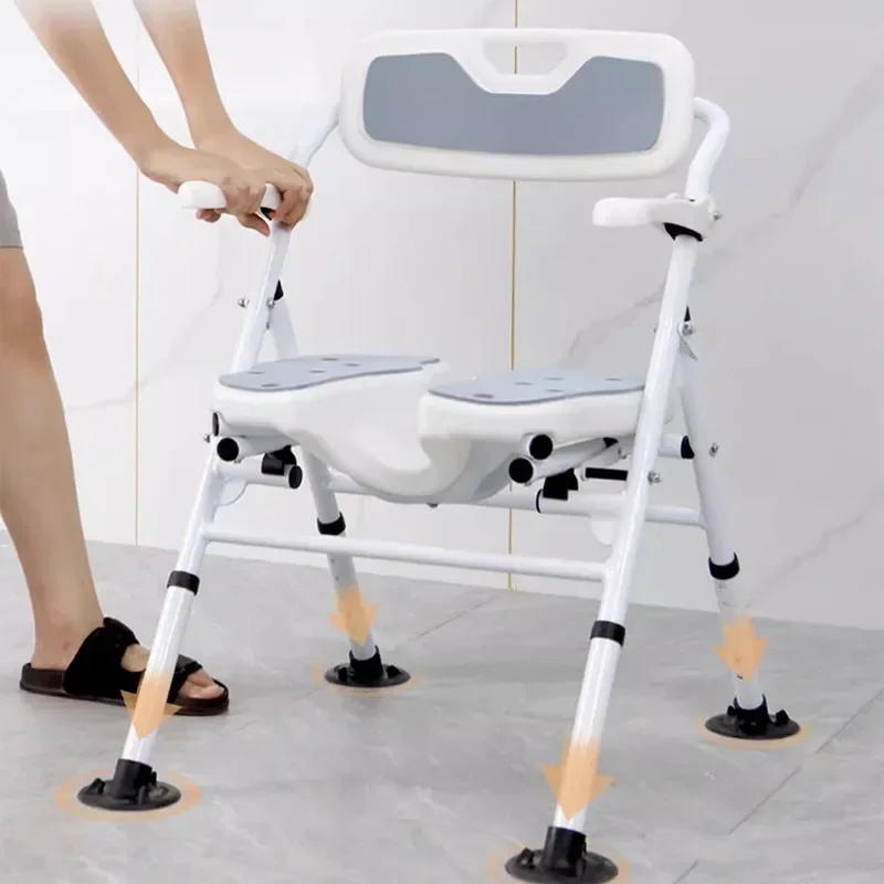 Portable Shower Bathroom Chair Toilet Folding Medical Minder Stool Disabled Space Saving Nordic Taburete Plegable Home Furniture