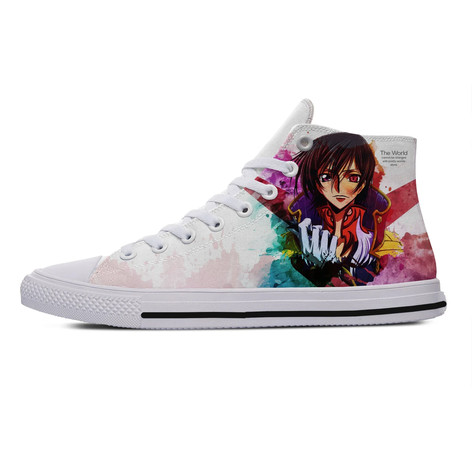 Hot Cool Fashion Funny Cartoon High Quality Summer Sneakers Casual Shoes Men Women Anime Code Geass Casual High Help Board Shoes