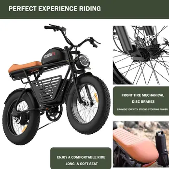 CT20Pro Electric Bike for Adults,Dual Motor2000W 20 in Fat Tire Ebike,Up to 37MPH & 80 Miles,48V 25Ah Removable Battery，7 Speed 2