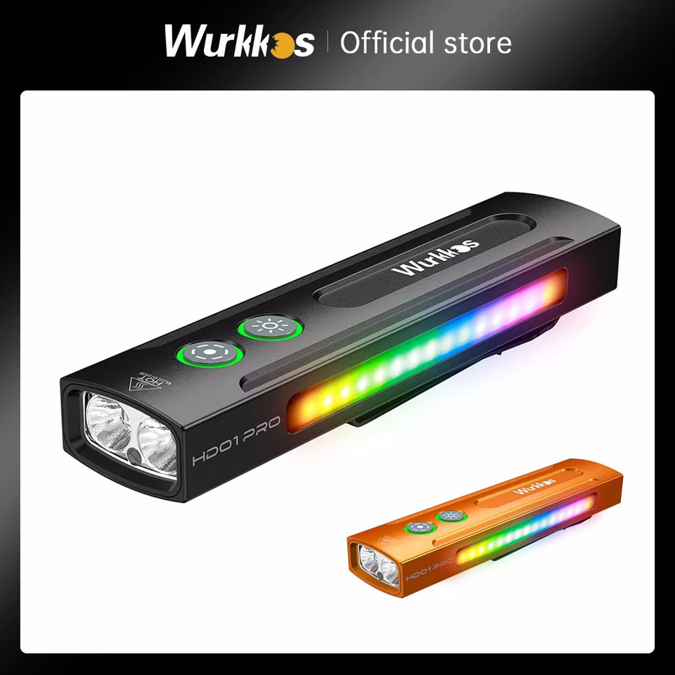 Wurkkos HD01 PRO Rechargeable Flat EDC Flashlight with Green Beam UV Light White LED and Side RGB Lights 1200 LM for Emergency
