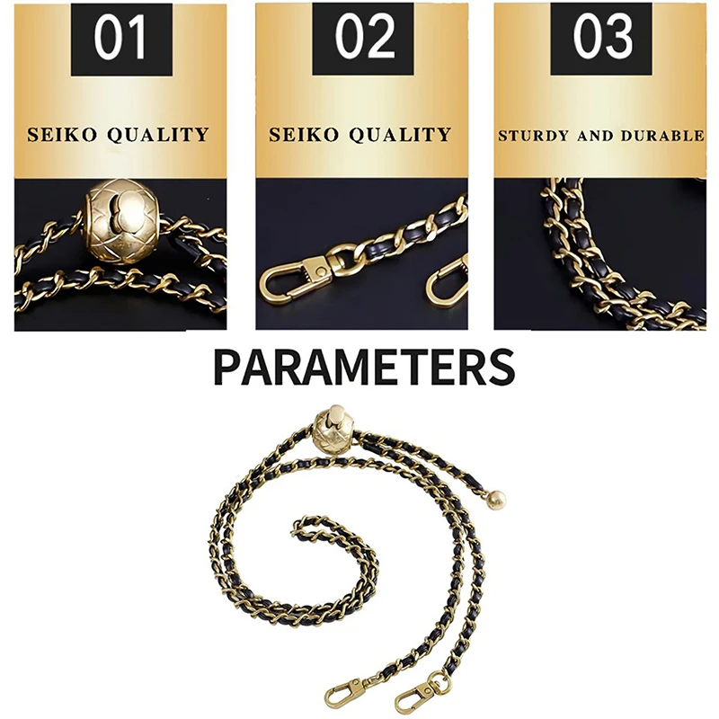 Purse Chain Strap Chain Strap Replacement Adjustable PU Leather Purse purse chain strap
