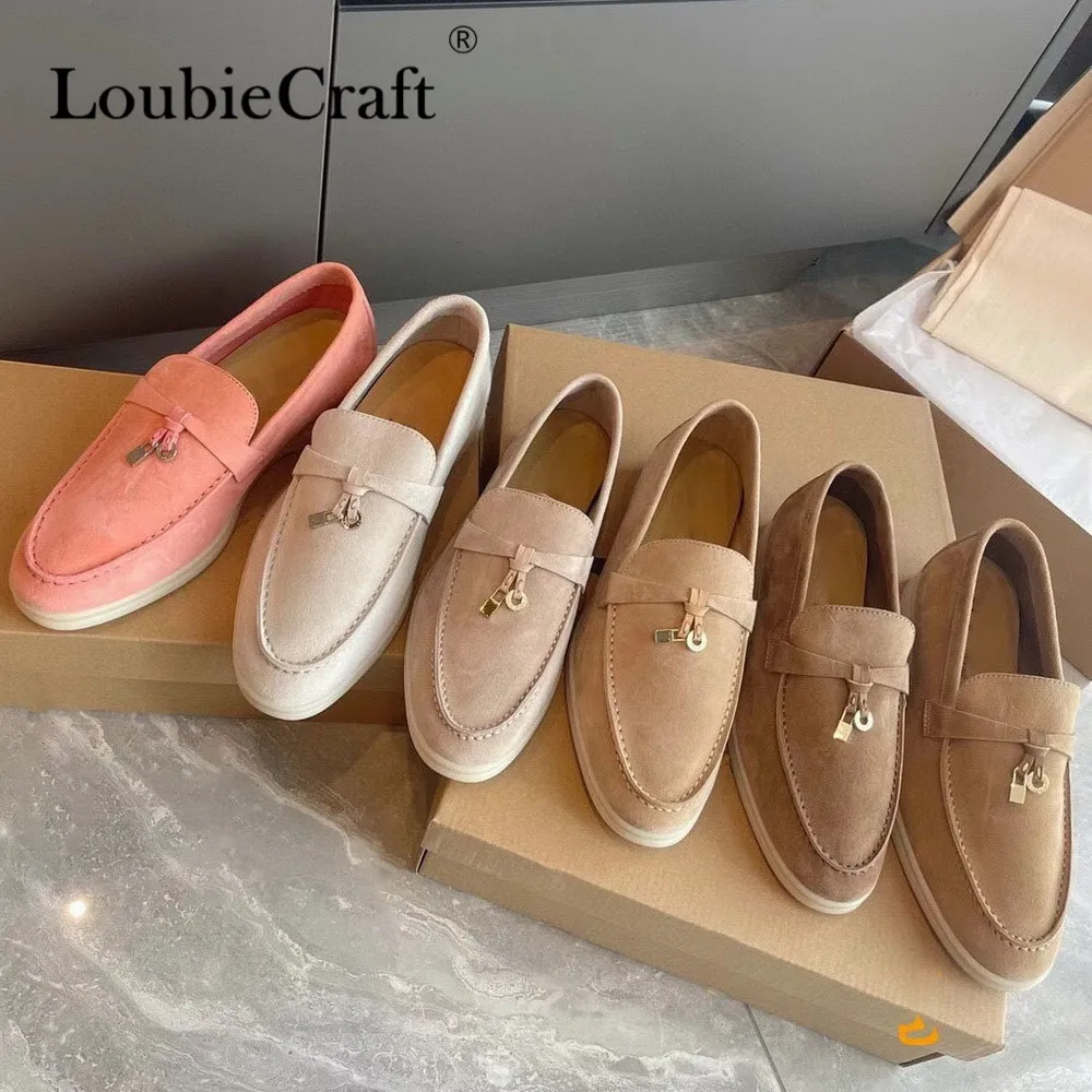 Loafers Woman Leather | Loro Piana Summer Walk Shoes | Summer Suede Shoes Flats Aliexpress