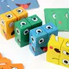 Cube Games Face Emotion Change Blocks Expressions Puzzles Educational Toys Children Kids Early Learning Montessori Geometry 3