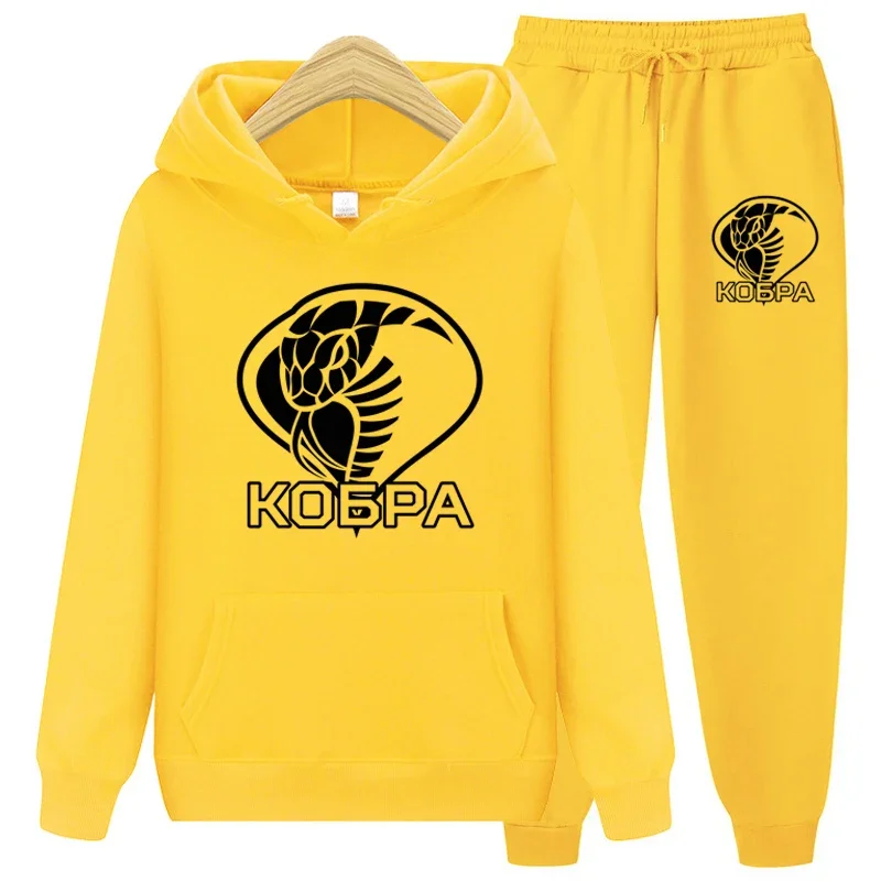 Tracksuit Men Set Winter Hoodie+Pants 2 Piece 2024 Serpent Motifs Hoody Mens Brand Sweatshirt Sport Joggers Sweatpants Suit Male