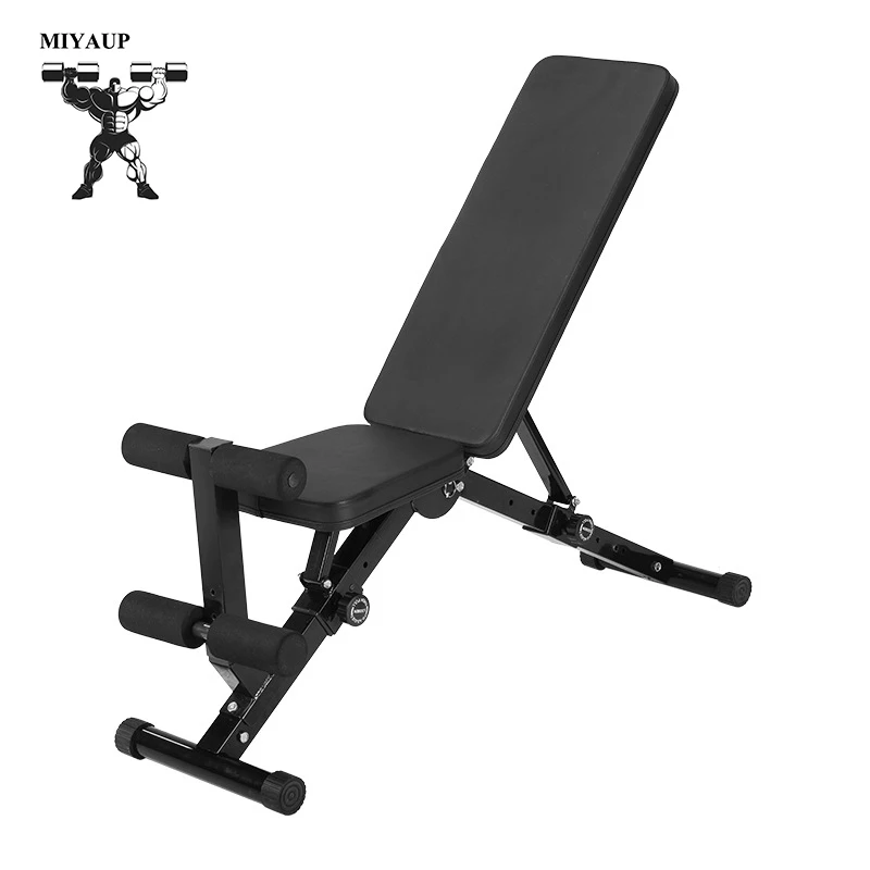 MIYAUP-Folding Dumbbell Stool, Squat Barbell Bench Press, Multifunctional Barbell Chair