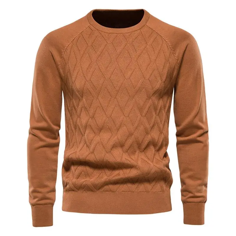 Men's Sweater 2023 Autumn And Winter New Slim-Fit Bottom Sweater Casual Large Size Knitted Top
