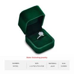 Luxurious Velvet Jewelry Box in Gemstone Green - Premium Organizer for Rings, Earrings, Bracelets, and Necklaces (Ring box)