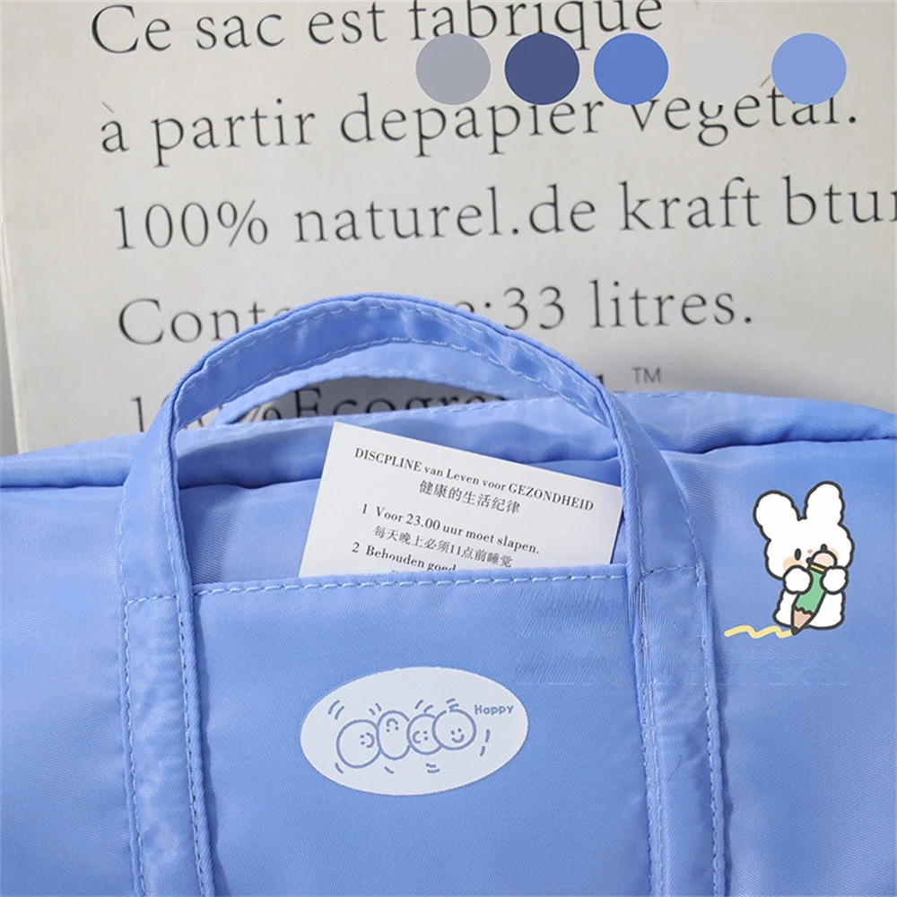 해피 버블 펜 가방 연필 케이스, 심플한 디자인, 블루 컬러, 핸드백 보관 파우치, 문구류 학교 포켓 A7261