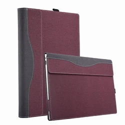 2024 Premium PU Leather Laptop Case - Protective Skin Shell for M5406 S5406 (Wine Red)