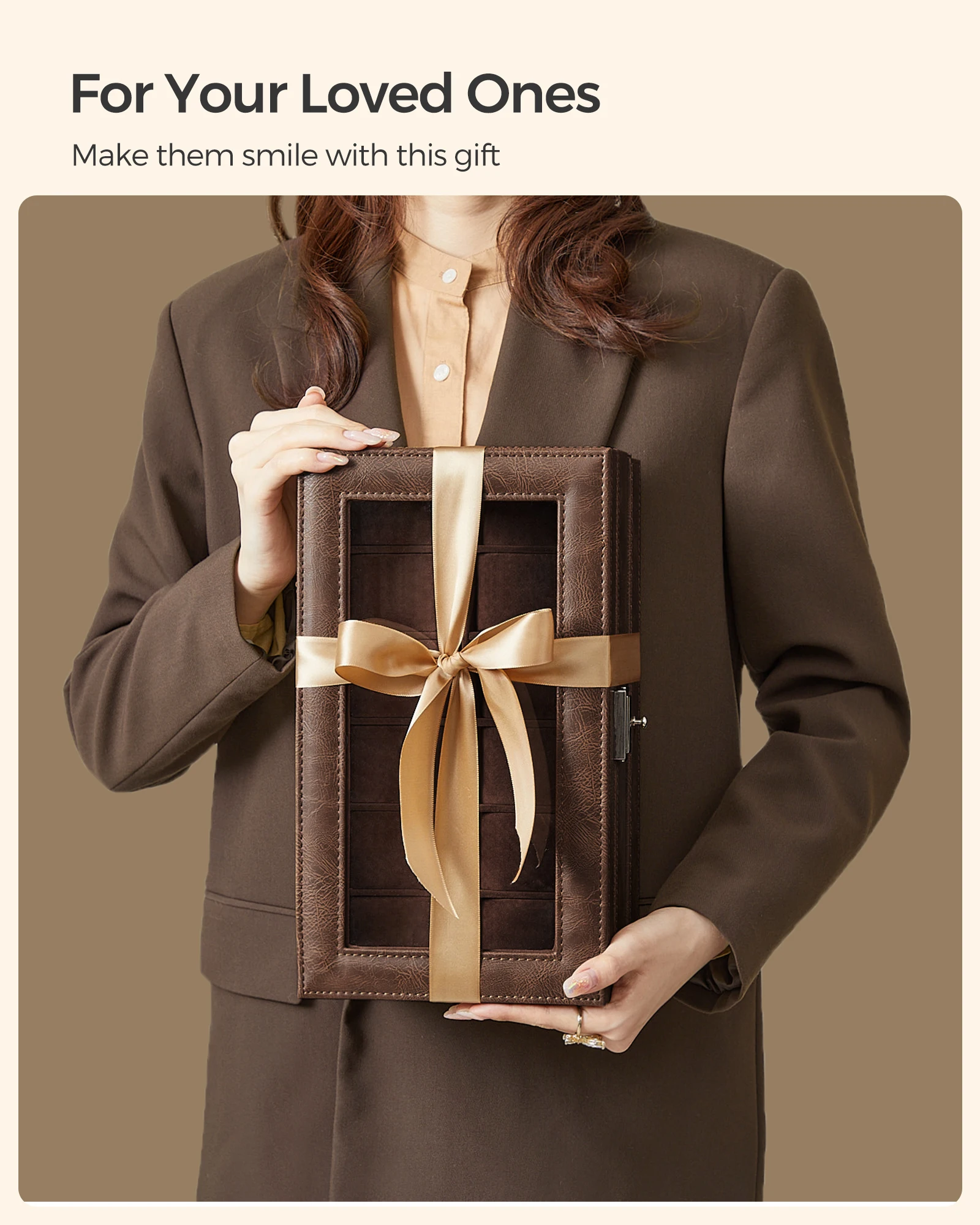 12-Slot Watch Box with Lockable Glass Lid and 2-Layer Design, Velvet-Lined Jewelry Stor... - SKU JDC01052 - UGI Packaging