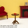 1:12 Dollhouse Mini Round Lace Table Side Table Coffee Table Model Furniture Accessories For Doll House Decor Kids Play Toys 2