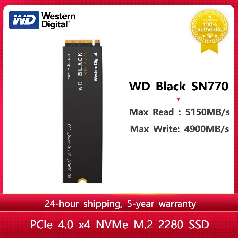 Wd Black Sn770 2tb Ssd M.2 2280 Nvme Pci-e Gen4 Solid State Drive