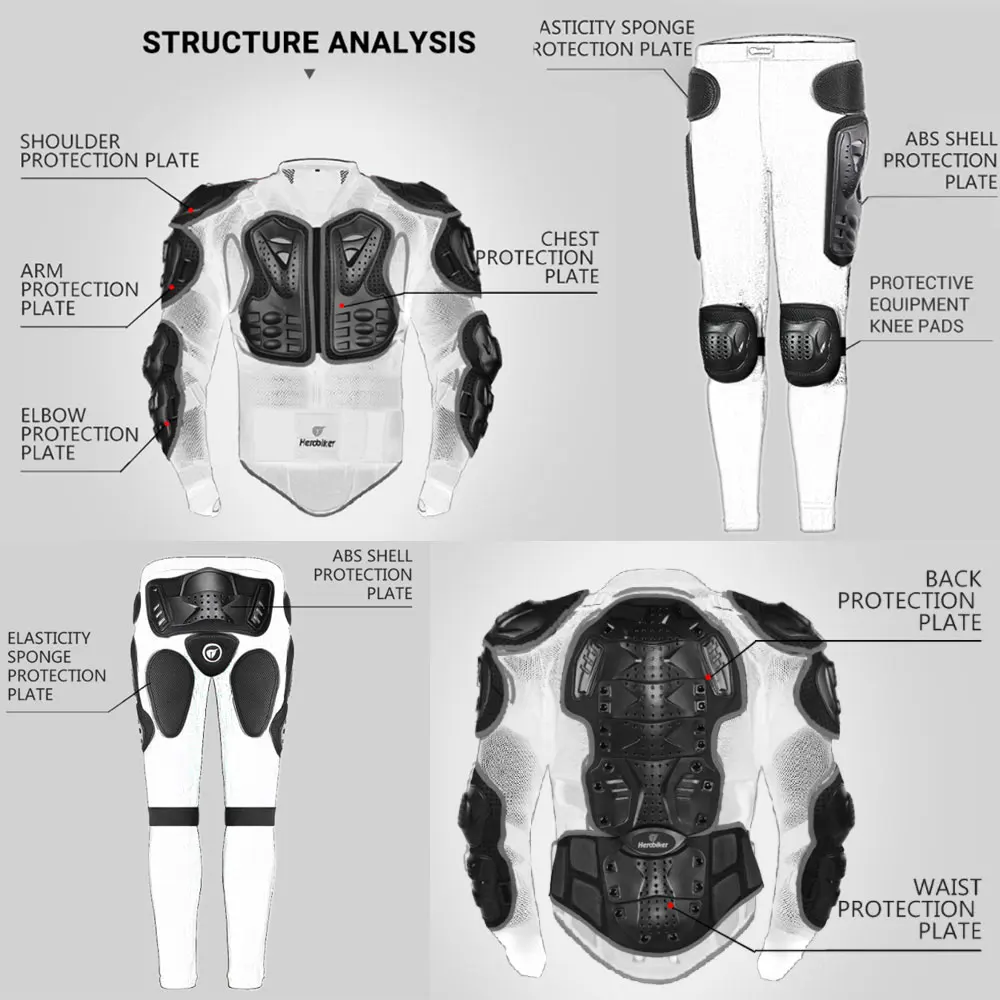 Motorcycle Body Armor CE Certification Motocross Chest Back Protector Riding Jacket Protective