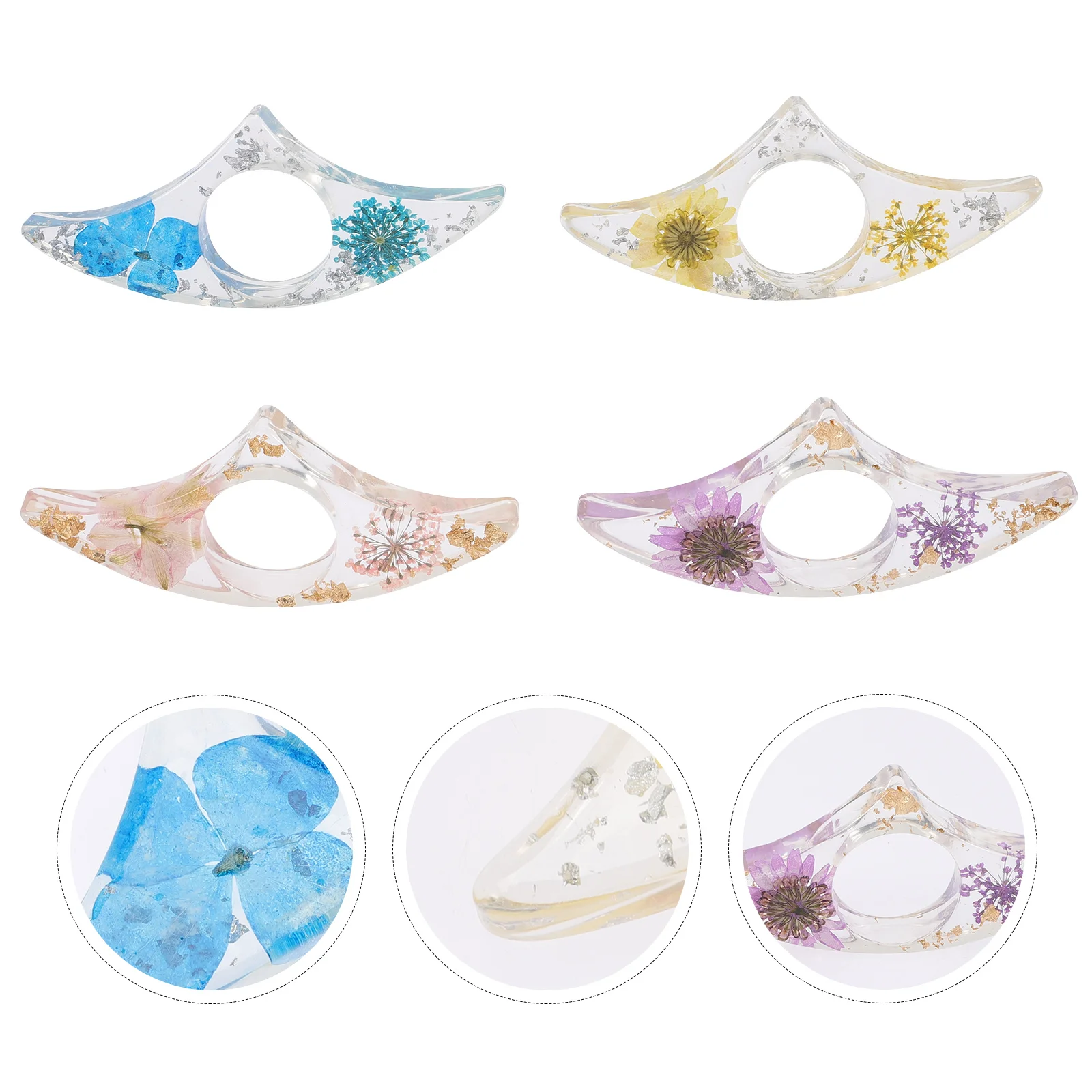 

Высушенное кольцо для большого пальца, прозрачное с прозрачным держателем для чтения страниц