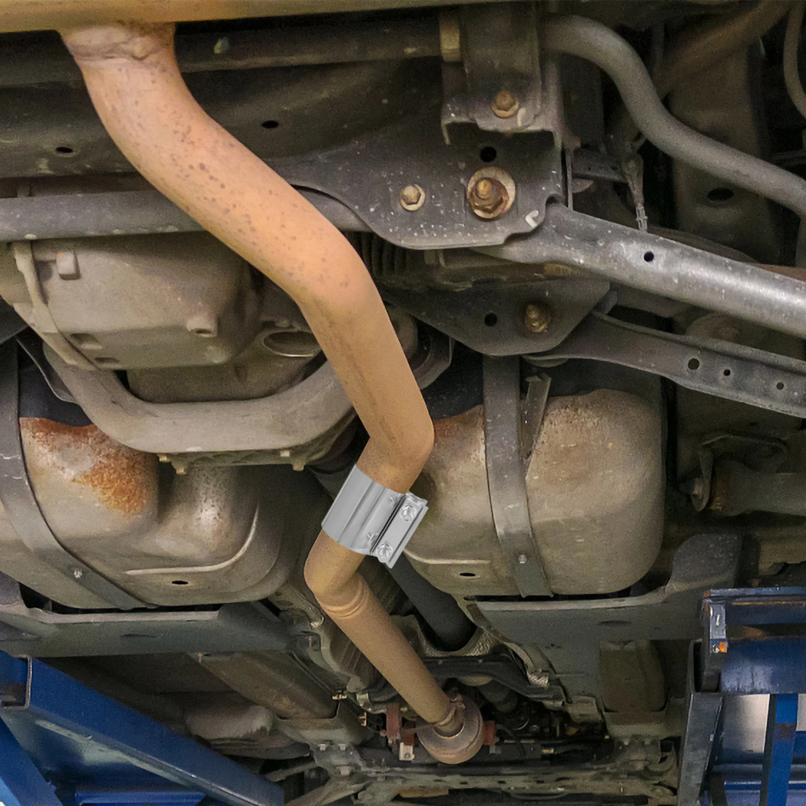 

25-дюймовый зажим для выхлопной трубы Автомобильная Замена выхлопной трубы 2,5 в универсальный зажим для глушителя ремонт