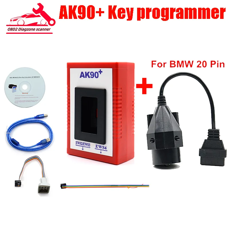Newest Ak90+ Ak90 V3.19 Auto Programmer For All Bm-w Ews Code Reader ...