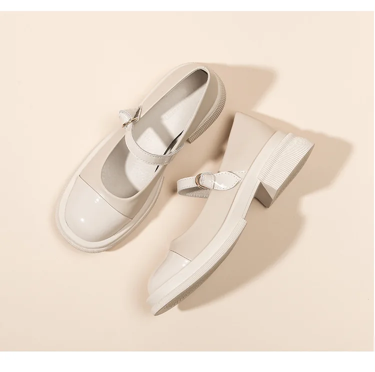 

2022 new leather women's shoes summer thick-soled shoes all-match Mary Jane shoes women's small leather shoes soft leather shoes