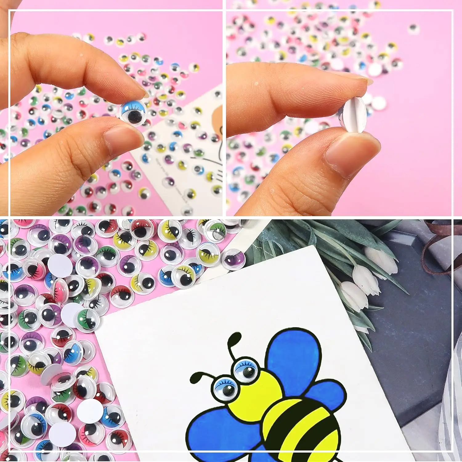 thumbnail image 2 of The Colorations Colorful Eye Stickers, Roll Of 2,000, Fun Eye Stickers For Crafts And Art Projects, Peel & Stick Eyes For Kids To Decorate Their Crafts, Sticker Eyes In Assorted Shapes And Colors 2 of 13