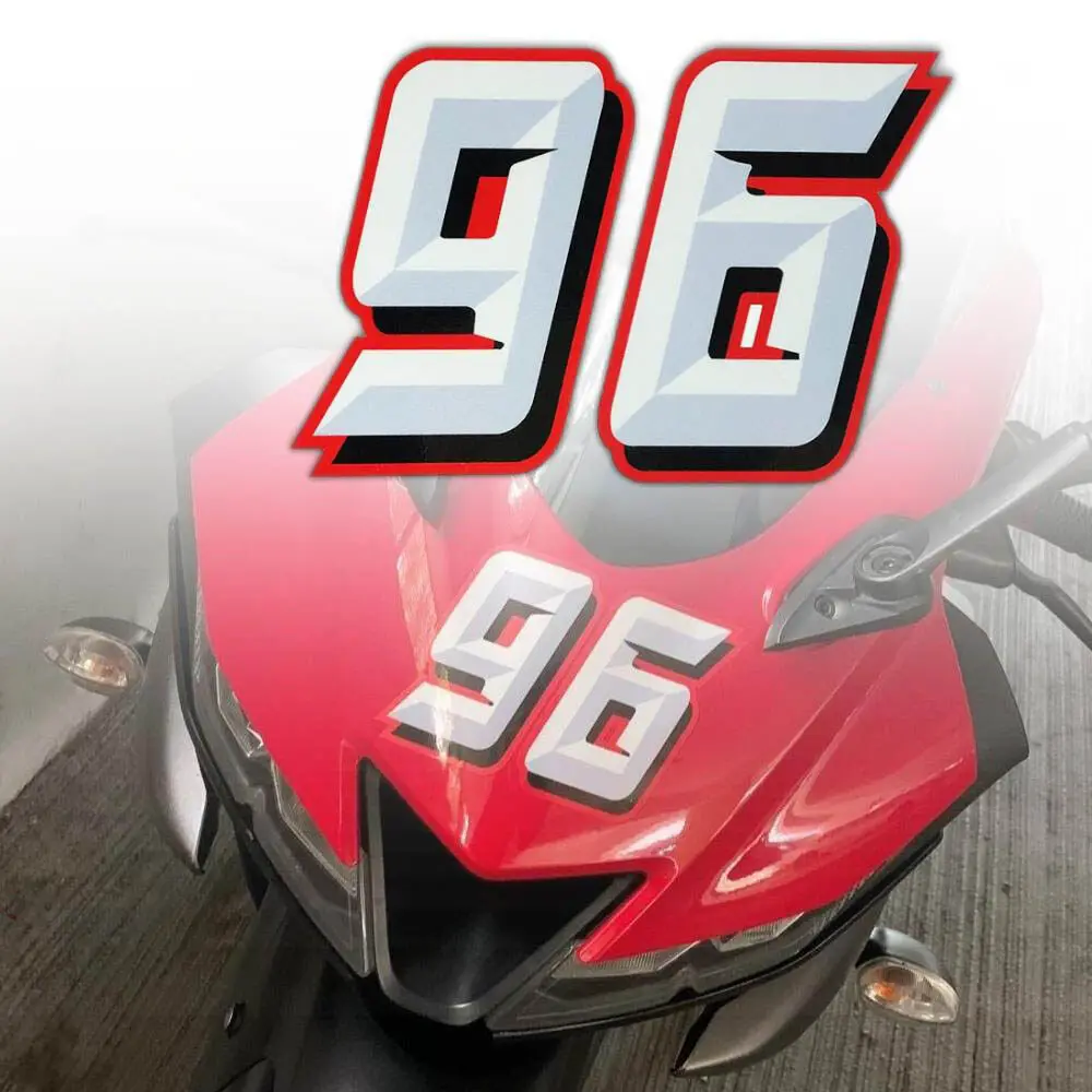 Digital Number Sticker Motorcycle Racing Number Plate Reflective Waterproof Decoration Decal 0-9 lingqi racing motorcycle warning sign aluminum decals stickers labels waterproof reflective plate for atv pit dirt bike parts