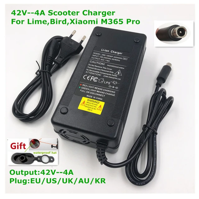 36V Lime Charger 42V 4A Electric Skatebaord Adapter Scooter Charger For  Lime Bird Electric Scooter Bike