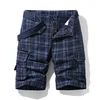 2022 Summer Men Cargo Shorts Mens Cotton Casual Breeches Stripe Quick Dry Multi Pocket Shorts Fashion Beach Pants Shorts Male 3