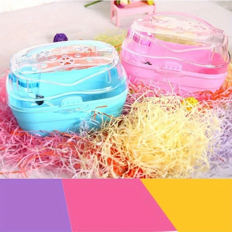 Portable Transparent Hamster Carrying Case Creative Pet Carrying Cage Travel Pet Carrying Hamster Cage Small Pet Carrying Cage
