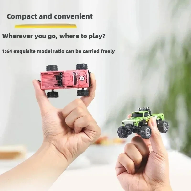 METAL RC Cars 1:64 Rc Drift Car Remote Control Car Mini High-Speed Off-road Climbing Children's Toys Kids Gifts Customized 4
