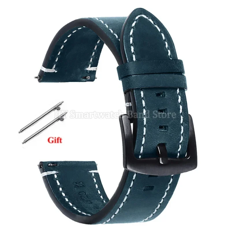 Elegant Leather Quick Release Watch Band - Versatile Fit & Sporty Design