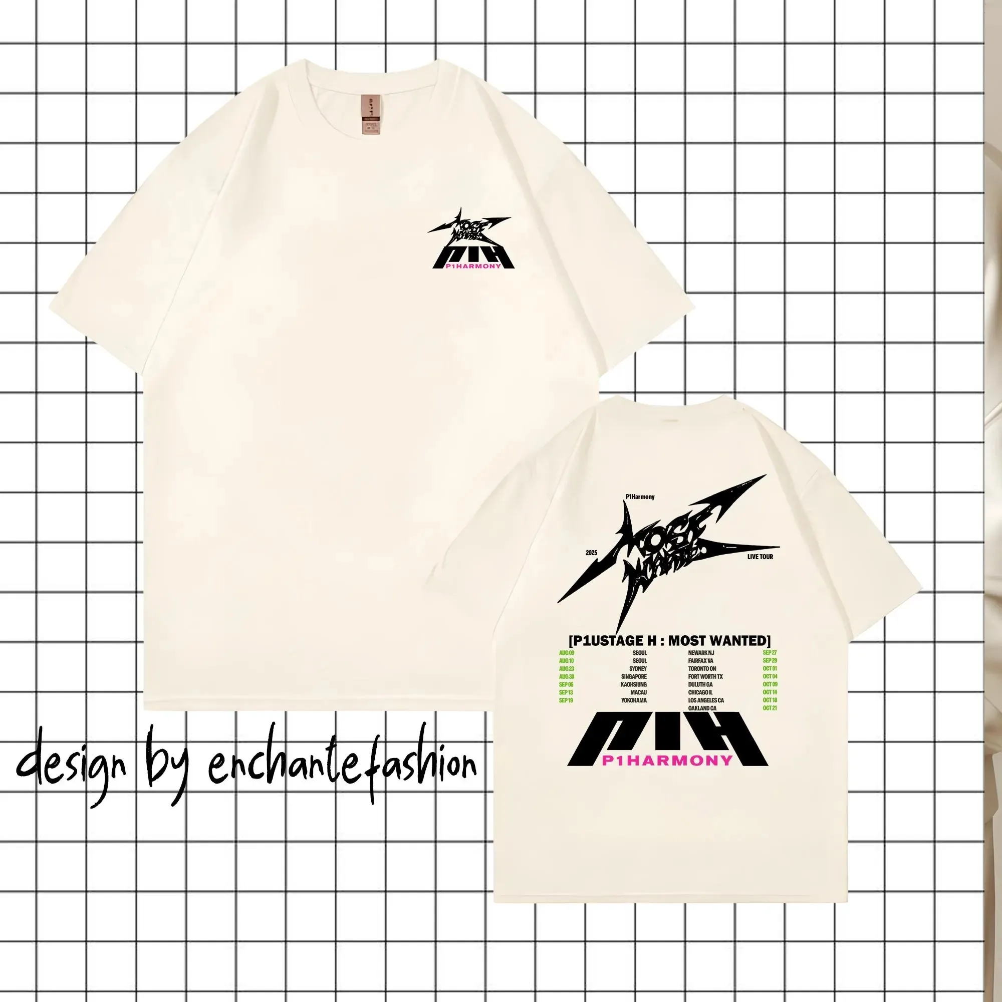 p1harmony we are tシャツ　新品未開封 2025 P1harmony Live Tour P1ustage Cotton Men T-shirts NEW T
