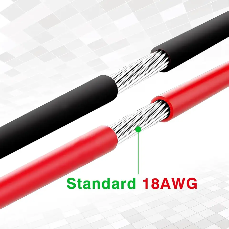 20 Pack Female 12V 5A DC Power Pigtail Barrel Plug Connector Cable,20 x 2.1mm x 5.5mm Female DC Pigtail Connectors for CCTV Home image 5