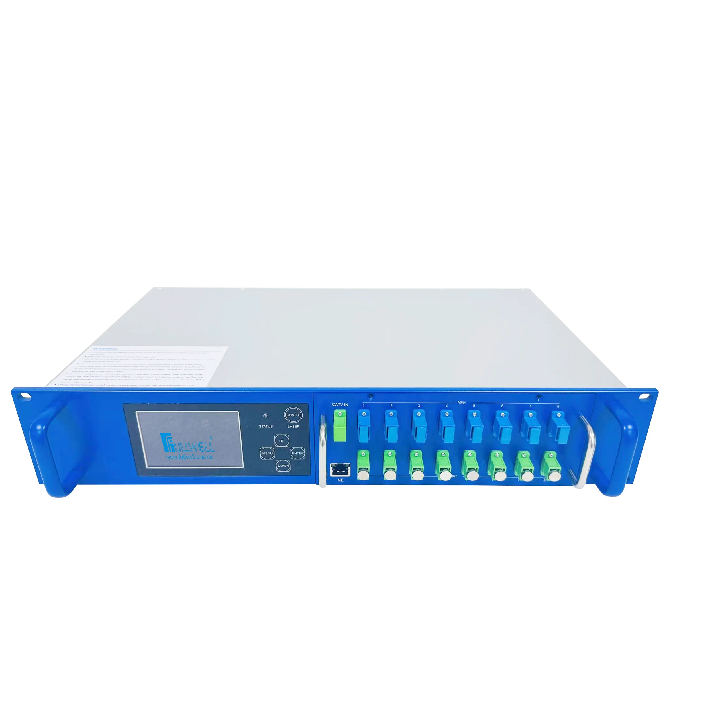 

Fullwell patented 8/16/32 ports 2U chassis SC/APC FTTH fiber optical amplifier with PON WDM