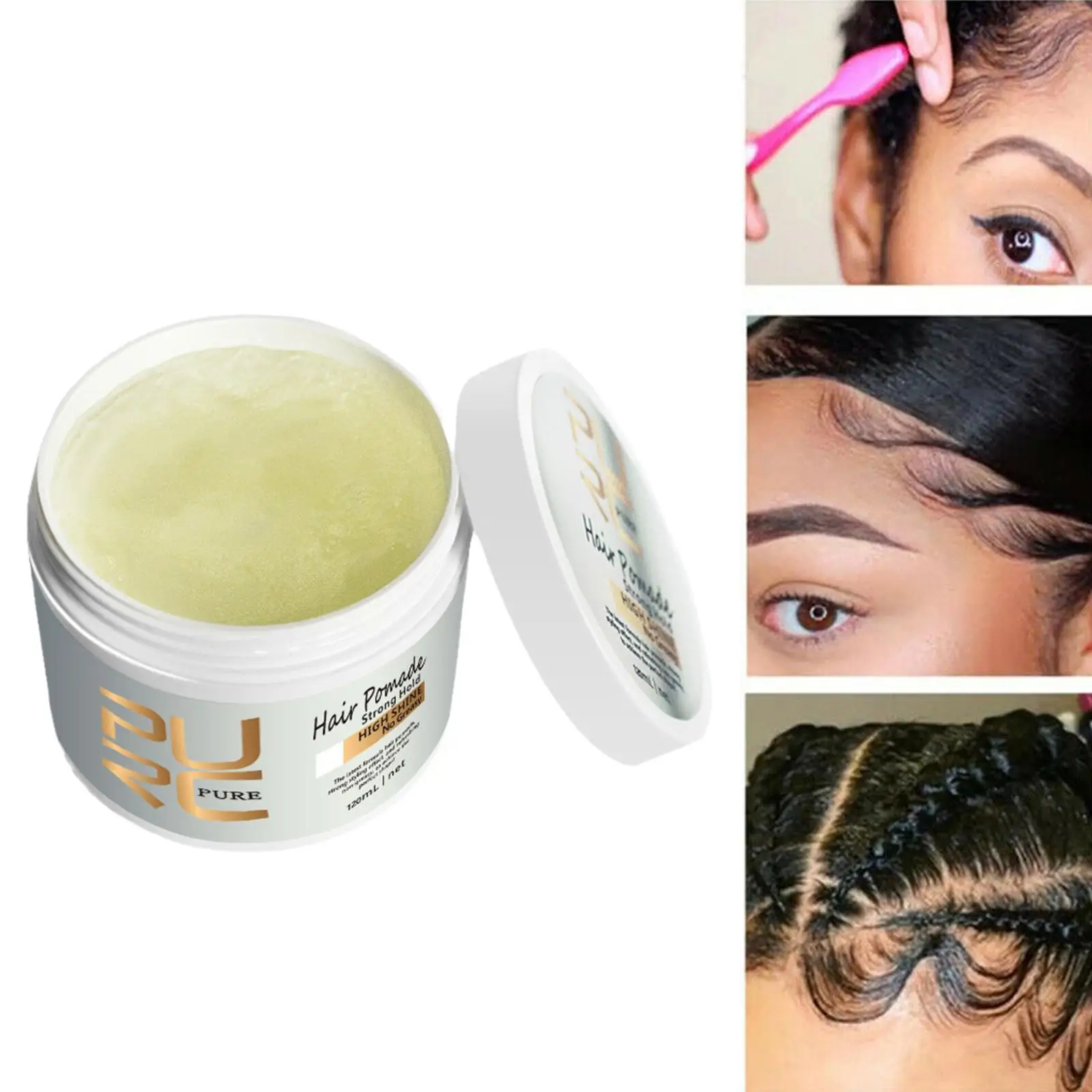 PURC Retro Style Hair Care Oil Fluffy Men's Hair Styling Wax Head Oil Gel Strong Hold Cream Shine Smooth
