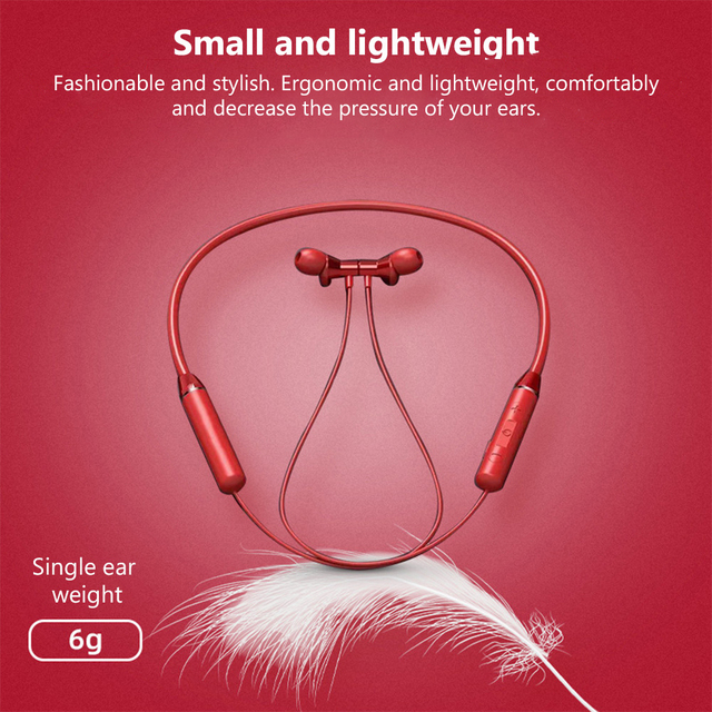 Headphone For Sports Wireless Neckband Bass In Ear With MicMagnetic Noise Reduction Running Sport Earphone