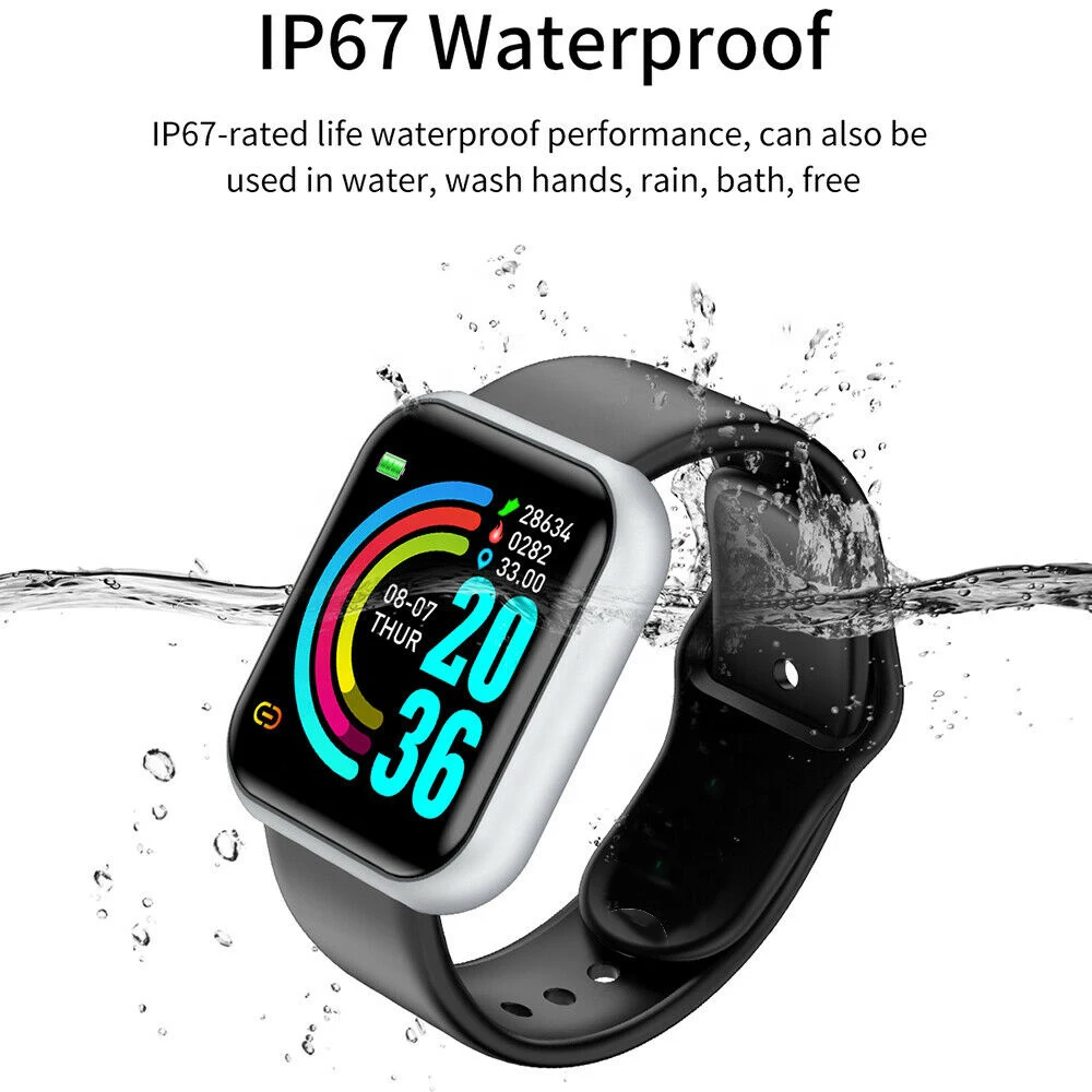 Y68 D20 Fitness Tracker Bracelet Bluetooth Sport Smartwatch Pedometer Blood Pressure Heart Rate Monitor Activity Smart Watch