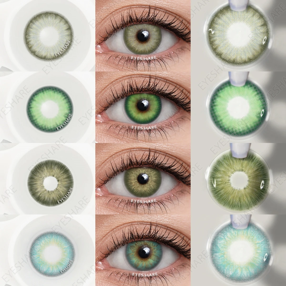 Natural Bright Green Eyes