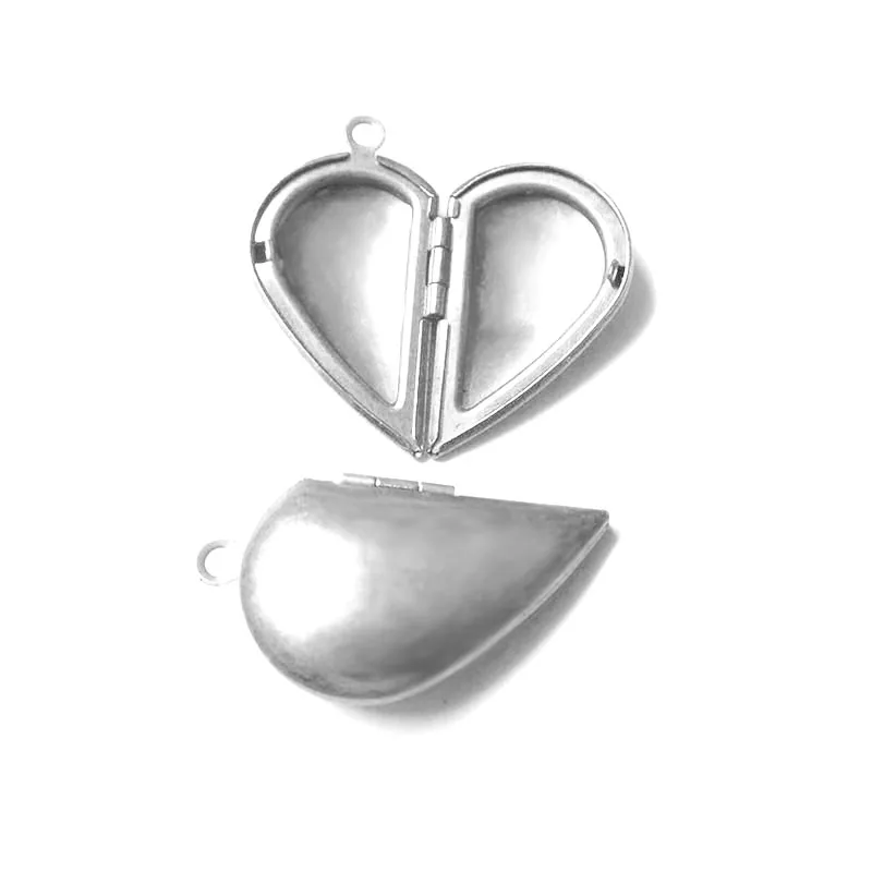 Wholesale 20pc/lot DIY Waterdrop Open Heart Charms Copper Floating Locket Pendant Jewelry Making Family Memories Festival Gift