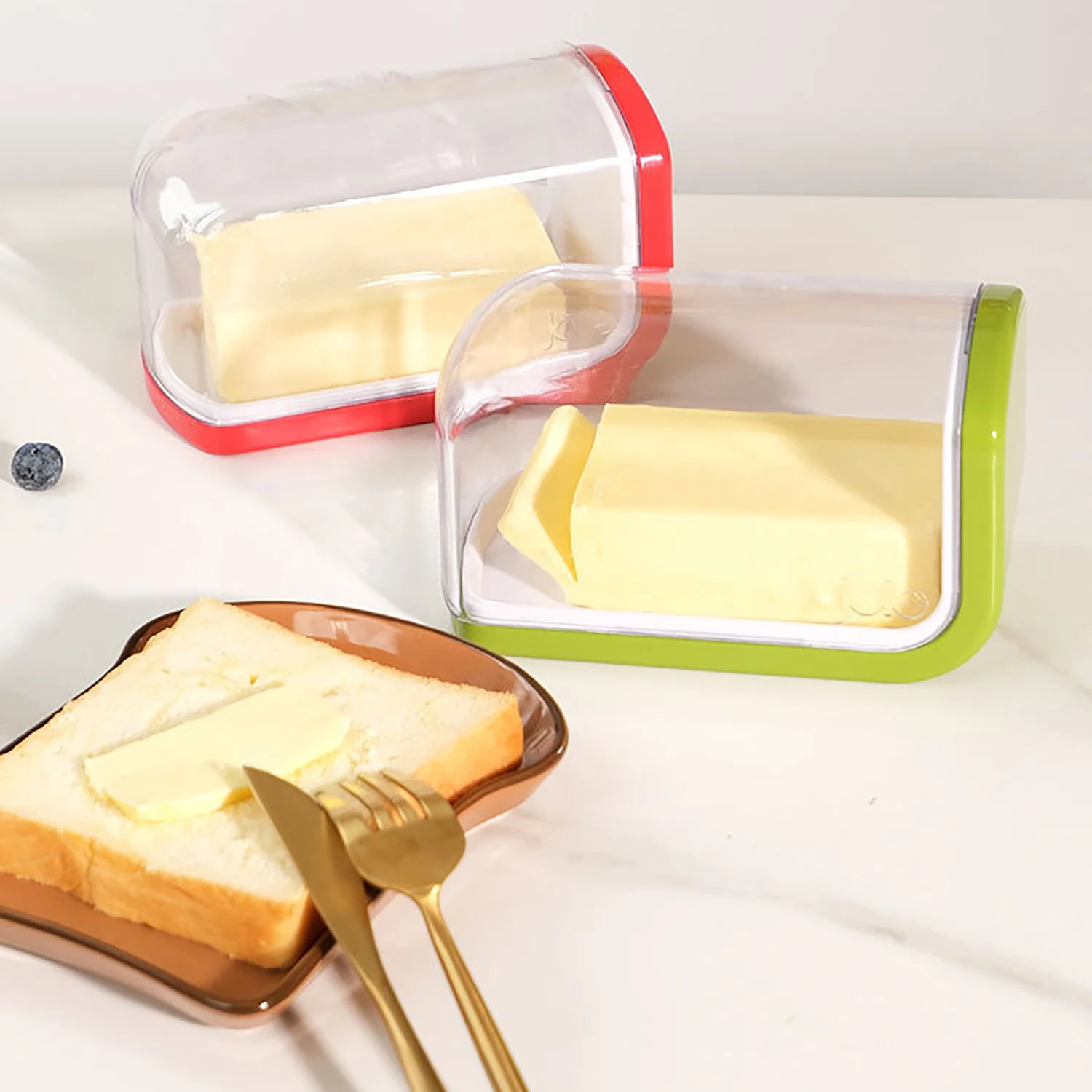 butter storage box joie Butter Storage Box Sliding Lid Design Butter Dish Sealed Fresh-Keeping Storage Cheese Food Grade Fabric Refrigerator