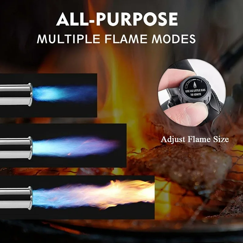 High Firepower Mountain Tank Flamethrower Outdoor Camping BBQ Efficient High Flame Igniter Direct Fire Lighter Gadgets for Men