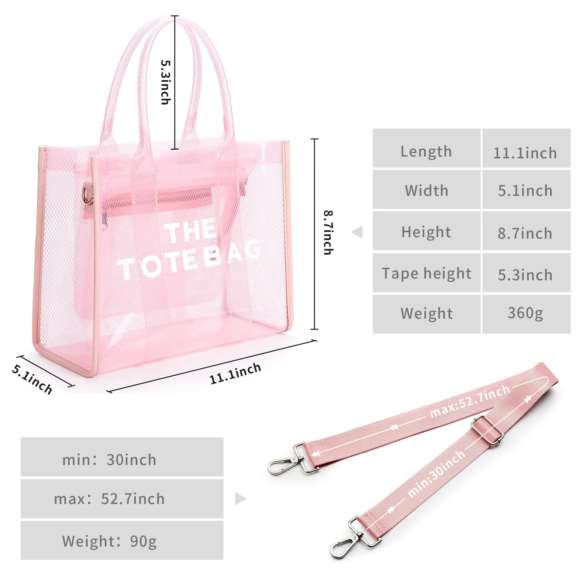 Promotional TPU/PVC Clear Tote Beach Bag for Ladies Reusable Transparent  Shopping Shoulder Gift Tote Bag PVC Plastic Bag Low MOQ - China Bag and  Handbags price