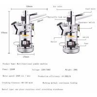 Electric Herbs Spices Nuts Grains Coffee Bean Grinder Mill Grinding DIY Tool Home Medicine Flour Powder Crusher 2