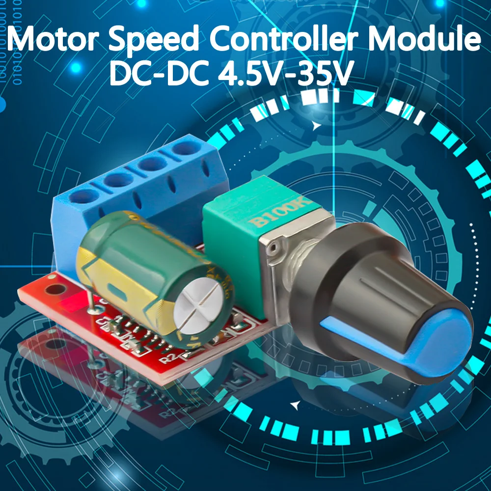 

DC 4.5V-35V 5A 20khz LED PWM DC Motor Controller Speed Control Dimming Max 90W Newest