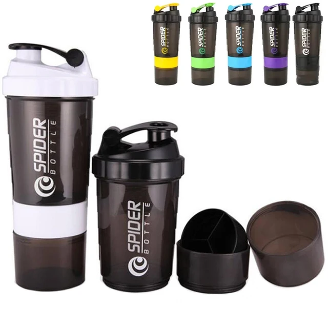 3 Layer Shaker Bottle Protein Mixing Shake Cup Sports Fitness Water Cup 550ml Scaled Plastic Water Bottles with Medicine Box 3 Layer Shaker Bottle Protein Mixing Shake Cup Sports Fitness Water Cup 550ml Scaled Plastic Water Bottles with Medicine Box